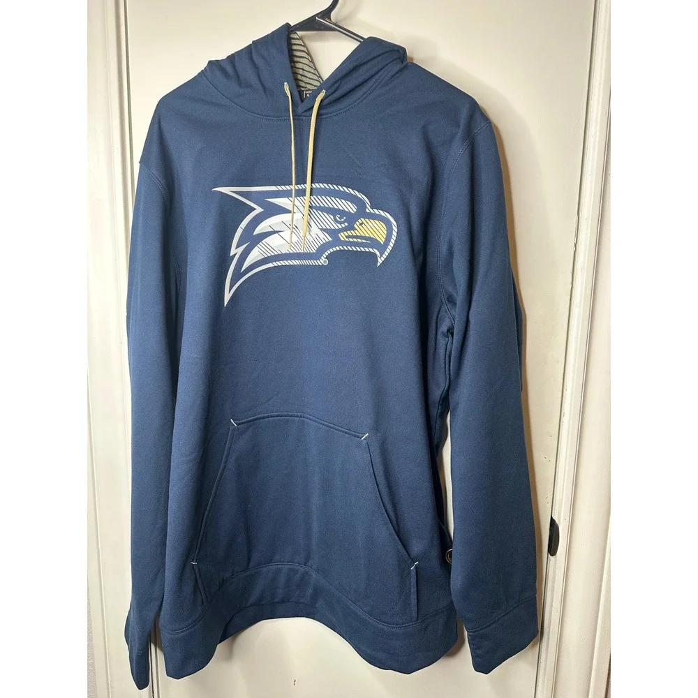 Adidas Georgia Southern Eagles NCAA Navy Blue Climawarm Hoodie Mens Large NEW